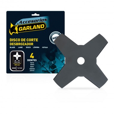 Cuchilla 4d para desbrozadora 255x25,4x1,4mm 7100255144 garland
