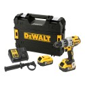 S.of. taladro percutor sin escobillas xr 18v xrp 13mm 95nm con 2 baterías li-ion 5ah y maletín tstak dcd996p2-qw dewalt