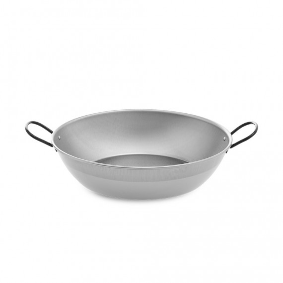 Sarten honda pulida con asas ø34cm. vaello