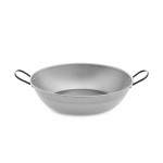 Sarten honda pulida con asas ø34cm. vaello