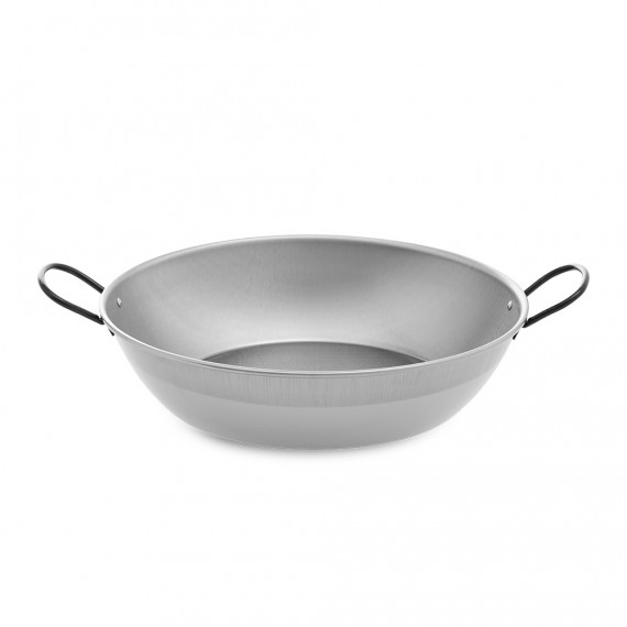 Sarten honda pulida con asas ø38cm. vaello