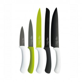 Juego de cuchillos 5 piezas acero inoxidable green