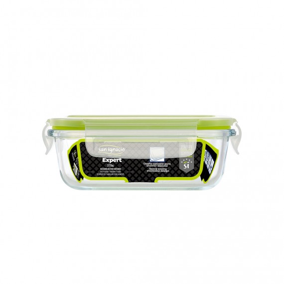 Hermético rectangular 370ml borosilicato expert sg4700 san ignacio