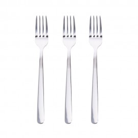 Tenedor para postre de acero inoxidable mate root 3 uds