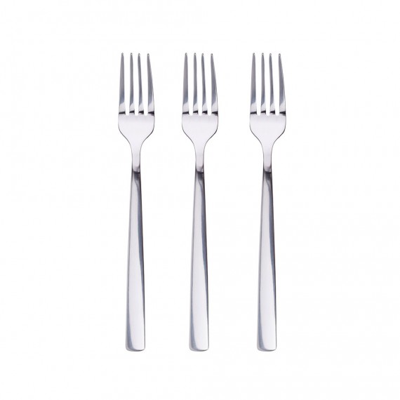 Set 3 unid. tenedores para postre de acero inoxidable brillo earth sg7782 san ignacio