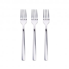 Tenedor para postre de acero inoxidable brillo earth 3 uds