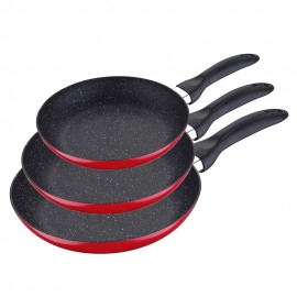 Set 3 sartenes aluminio prensado ø16 / ø20 / ø24 cm