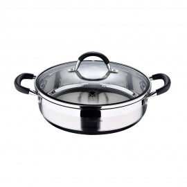 Tartera 3,8 l de acero inoxidable con tapa foodies ø28 x 7,5 cm
