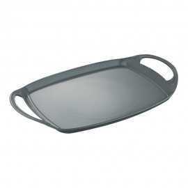 Asador aluminio forjado inducción earth grey 36,9 x 24,6 cm