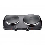 Cocina electrica negra 1400w 2 fuegos ce/a13 edm
