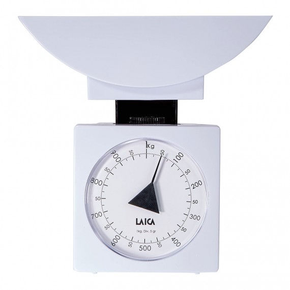 Balanza mecánica con bol blanca 1kg ks711 laica