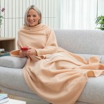 Batamanta individual con bolsillo central faboulazy beige innovagoods