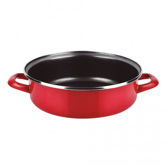 Tartera optimax ø24cm roja acero esmaltado aisi 430 fagor