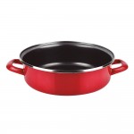 Tartera optimax ø24cm roja acero esmaltado aisi 430 fagor