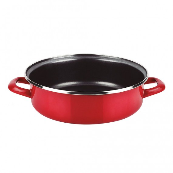 Tartera optimax ø26cm roja acero esmaltado aisi 430 fagor