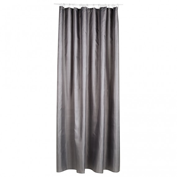 Cortina para baño - polyester - gris - 180x200cm
