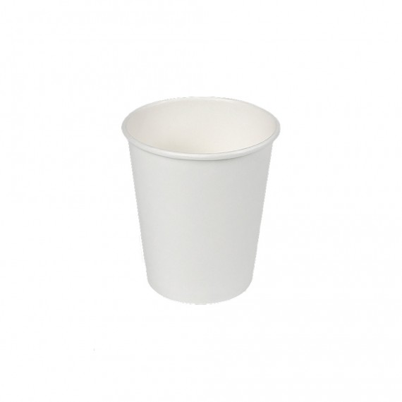 Pack con 50 unid. vasos de cartón blancos 200cc best products green