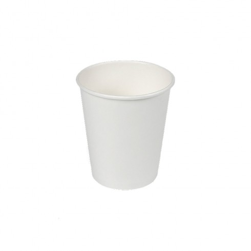 Pack con 50 unid. vasos de cartón blancos 200cc best products green