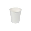 Pack con 50 unid. vasos de cartón blancos 200cc best products green