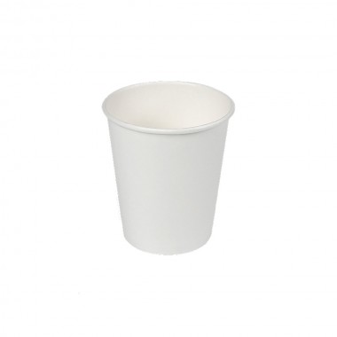 Pack con 50 unid. vasos de cartón blancos 200cc best products green
