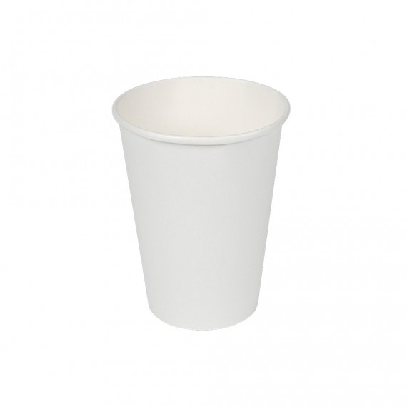 Pack con 12 unid. vasos de cartón blancos 330cc best products green