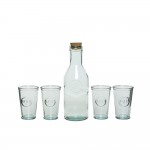 Set de botella y 4 vasos 100% reciclados 825593
