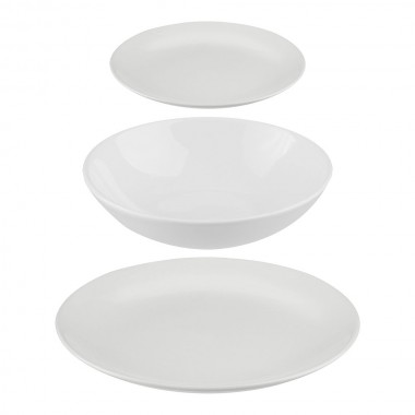 Vajilla 18 piezas color blanco