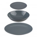 Vajilla 18 piezas color gris