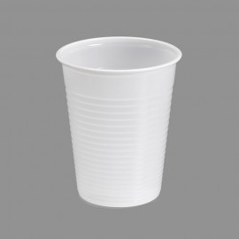 Vasos de plástico blancos 200cc, 25 uds