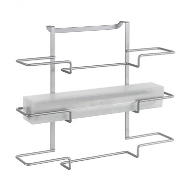 Soporte triple de puerta para film/aluminio 'galileo' 36x9x30cm metaltex