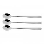 Set 3 cucharas largas para bebida acero inoxidable 19cm fm