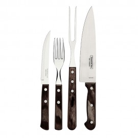 Juego para asado 14 piezas fsc polywood castaño tramontina