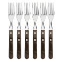 Juego de tenedores jumbo de mesa 6 piezas polywood castaño 20,5cm tramontina