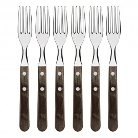 Tenedor de mesa jumbo polywood castaño 20,5 cm 6 uds