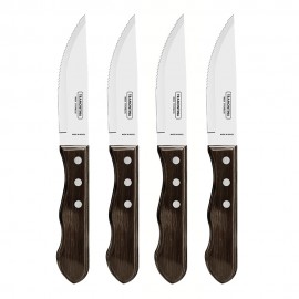 Juego de cuchillos jumbo 4 piezas polywood castaño 12,7cm tramontina