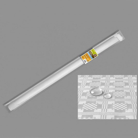 Rollo de mantel impermeable blanco 5x1,2m