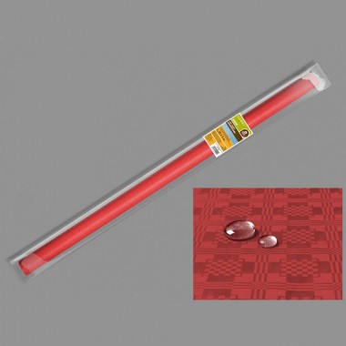 Rollo de mantel impermeable rojo 5x1,2m