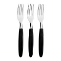 Juego de tenedores de mesa 3 piezas ipanema negro 19,1cm tramontina