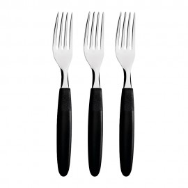 Juego de tenedores de mesa 3 piezas ipanema negro 19,1cm tramontina