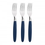 Juego de tenedores de mesa 3 piezas ipanema azul 19,1cm tramontina