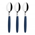 Juego de cucharas de mesa 3 piezas ipanema azul 19cm tramontina