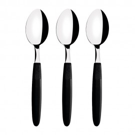Juego de cucharas para té 3 piezas ipanema negro 13,9cm tramontina
