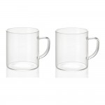 Set 2 tazas de vidrio 300ml ø7,5x8,5cm ms19209 andrea house