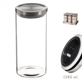 Tarro de cristal con tapa de metal 1380 ml