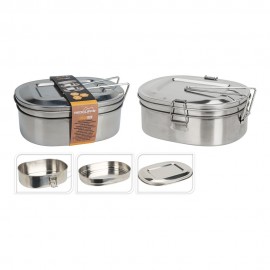 Fiambrera de acero inoxidable 1200 ml 180 x 140 x 75 mm