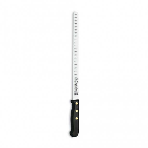 Cuchillo jamonero alveolado pom 29 cm. - 11,5" d 3 claveles