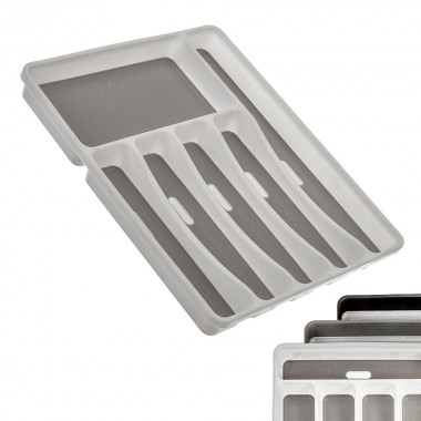 Cubertero plastico, blanco 32,5x5x40 cm kozina