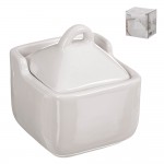 Salero ceramica clasico blanco 10x10x11,5 cm kozina