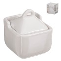 Salero ceramica clasico blanco 10x10x11,5 cm kozina