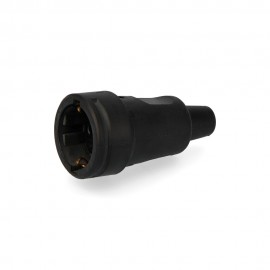 Base aerea 2p+t goma 16a 250v negro. kopp